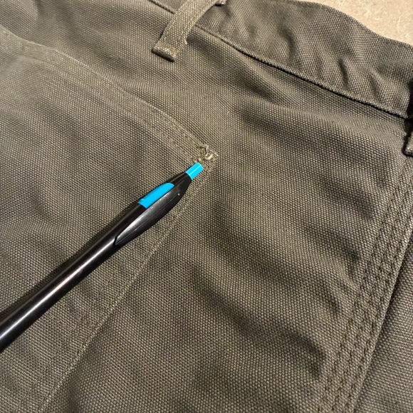 Carhartt Utility Canvas Flannel-Lined Pants Original Dungaree Fit B111 Moss - Picture 14 of 16